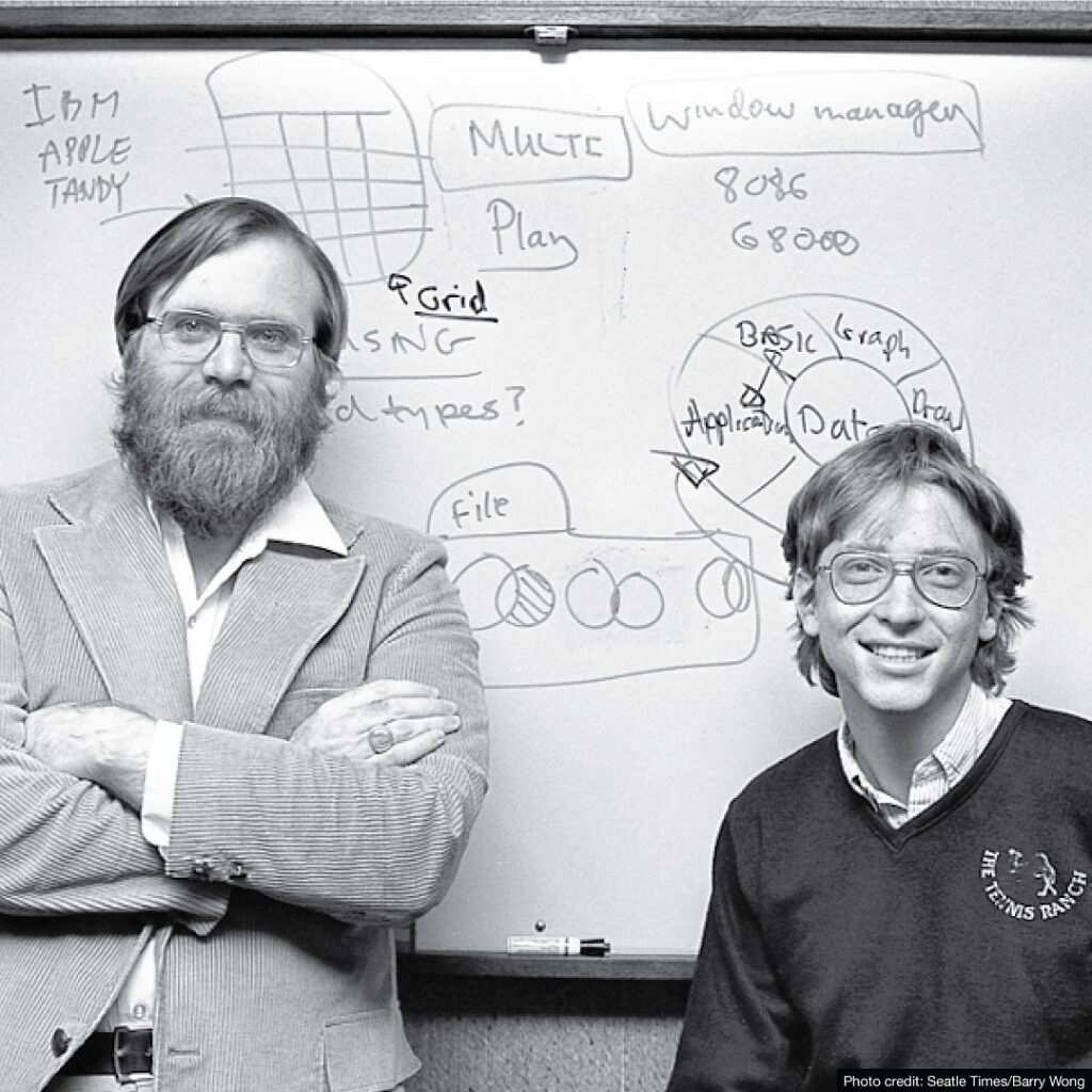 Bill Gates and Paul Allen on Bill Gates Instagram photos. 